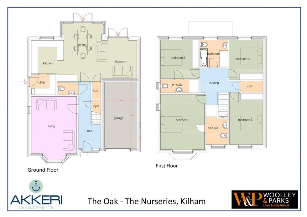 Floorplan for Plot 7, The Nurseries, Kilham, Driffield