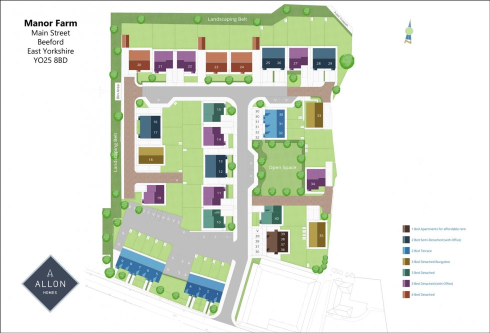 Floorplan for Plot 20, Manor Farm, Beeford, YO25 8BD